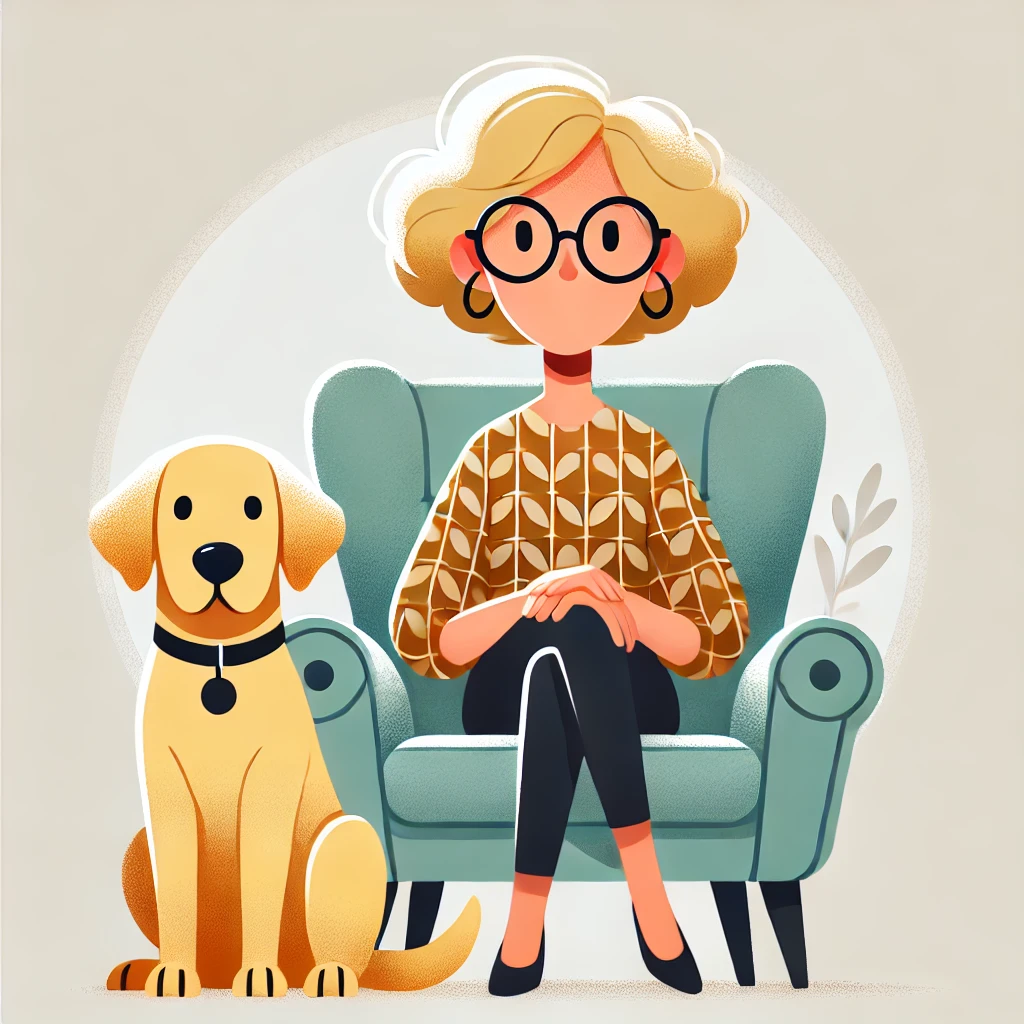 Samantha Merry and her Labrador